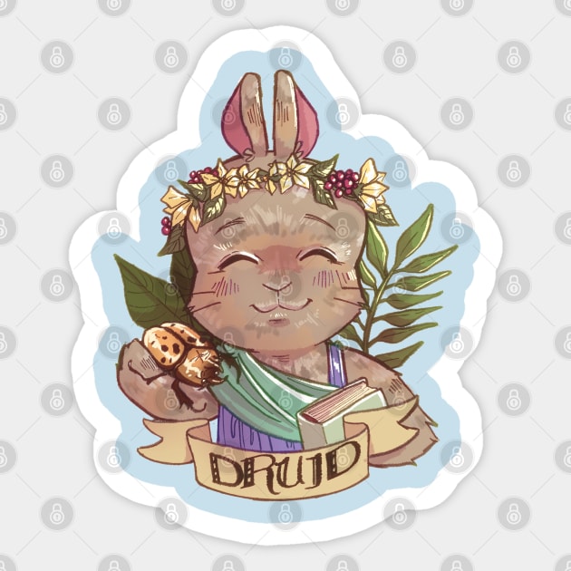 Druid - TTRPG Buns Series Sticker by ShoonaBee